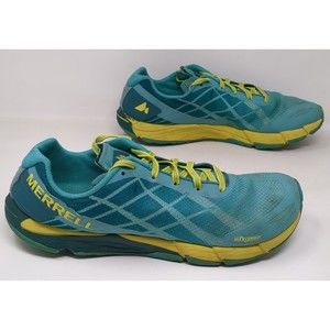 Merrell Womens Size 9 Aruba Blue Bare Access Flex Trail Running‎ Shoes J09648